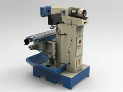 Milling Machine VR  Low-poly 3D model