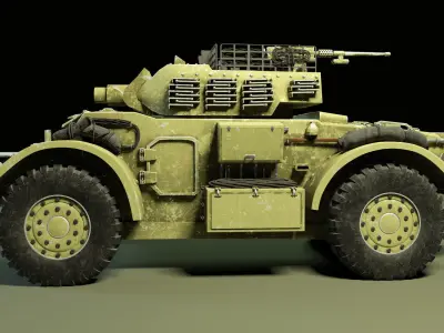 WW2 TANK Military Staghound MK Tank   Multi Task Vehicle WW2   3D model