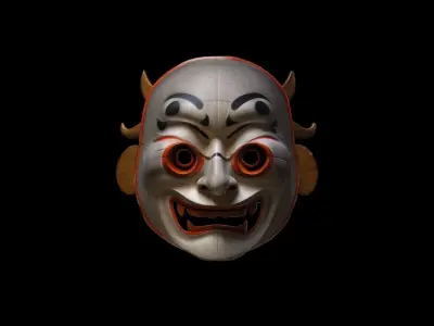 3d Model Japanese Noh Mask Traditional Asian Culture 3D model