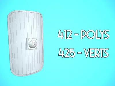 SHIELD 05 - IMPERIAL SCUTUM CARTOON STYLIZED Low-poly 3D model