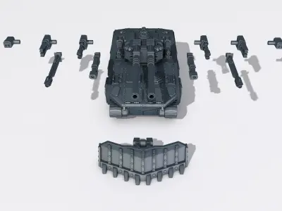 Battle tank V-5 -model for 3d printer 3D print model