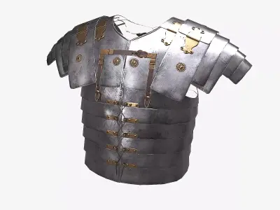 Ancient Armor LoricaSegmentata 3D Model Game Ready PBR Low Poly Low-poly 3D model