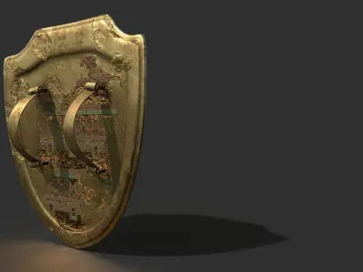 ANCIENT EGYPTIAN WAR SHIELD 3D MODEL Low-poly 3D model shop