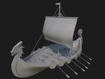 Viking Longship 3D model purchase