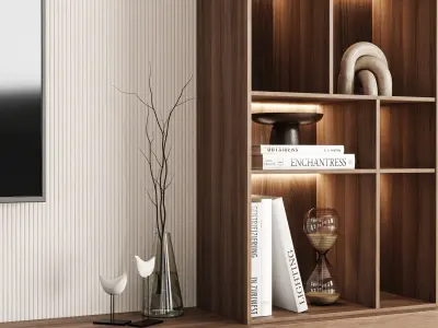 TV Wall 02 3D model