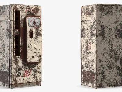 Rusty Coca-Cola Vending Machine Cavalier 72 Distressed 3D model