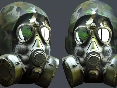 Helmet 3d model military combat Military Low-poly Low-poly 3D model 6