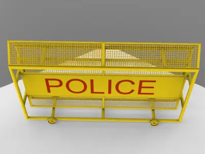 Traffic Barricade Low-poly 3D model purchase
