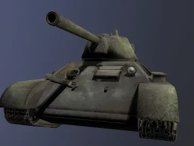 Tank T 34 Low poly 3D model Low-poly 3D model