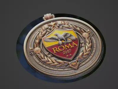 Roma Football Medallion 3D print model