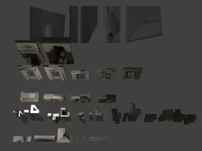 Modular Architectural Kit Low-poly 3D model