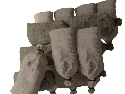 Sandbag pack of sandbags 3D model