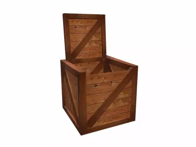 Crate Free low-poly 3D model