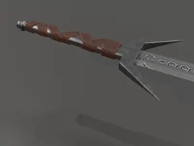 Sword Low poly lord of rings Low-poly 3D model