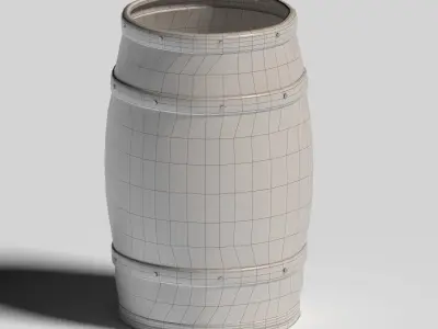 Barrel wooden 3D model buy