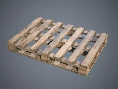 Pallet wooden Low-poly 3D model
