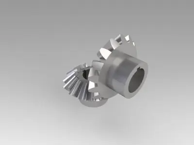 Pinion conical 3D model by Dufe