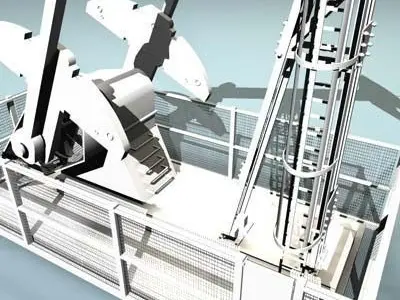 Pumpjack oil pump 3D model