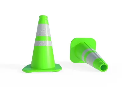 Road Cone M3 - With STL Free low-poly 3D model