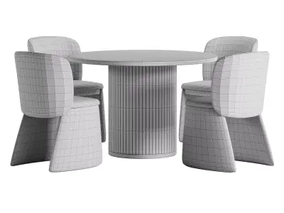 evie chair chelsea table 3D model