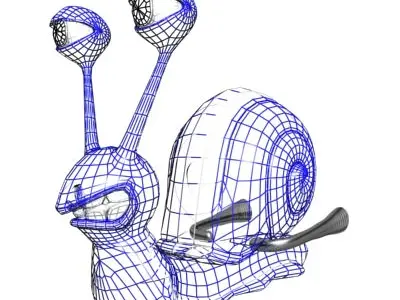 Gordini snail Low-poly 3D model