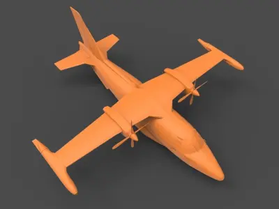 Mitsubishi MU-2 3D print model