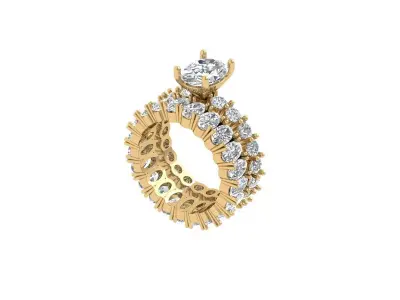 Oval Ring 3D print model 10