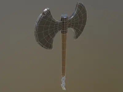 Weapon Axe Low-poly 3D model shop