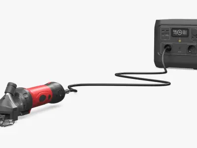 Electric Livestock Shearing Clipper with Power Station 3D model