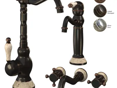 Chester Classic Style Kitchen Tap 3D model