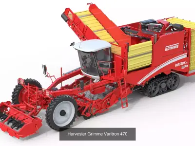 Farming Harvester Vehicles Collection v1 3D Model Pack