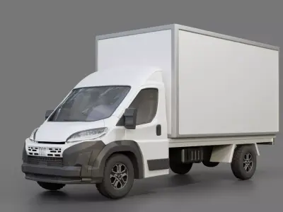Fiat e-Ducato L2H2 2024 Box Truck 3D model