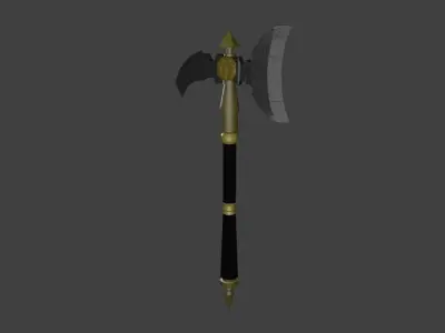 Poleaxe sword Low-poly 3D model purchase