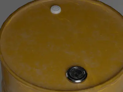 Steel barrel Free low-poly 3D model