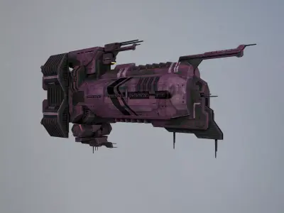 Command Spaceship - CXC Low-poly 3D model