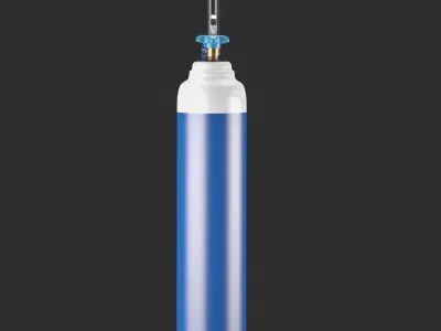 Medical Oxygen Cylinder 3D model Low-poly 3D model