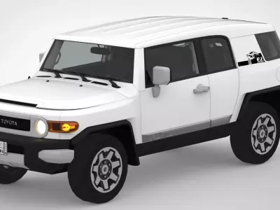 Toyota land cruiser fj 2008 - 2022 Low-poly 3D model