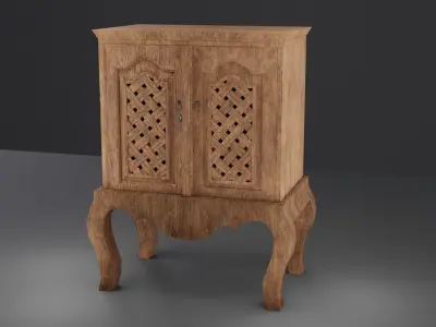 Dresser Cabinet Low-poly 3D model