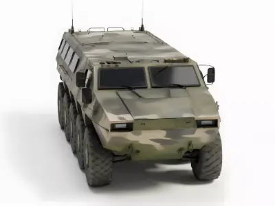 Modern 8x8 Armored Personnel Carrier APC 3D Model Low-poly 3D model