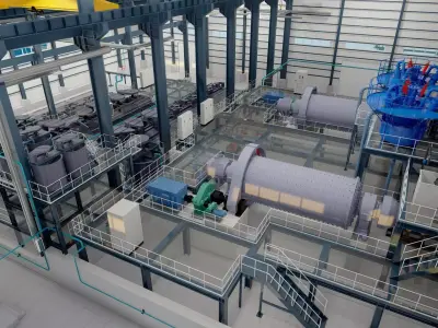 Processing Plant 3D Model 3D model