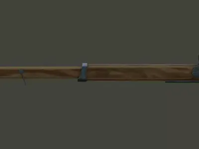 Musket Free low-poly 3D model