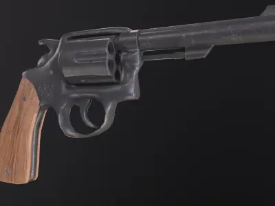 Revolver 3D model buy