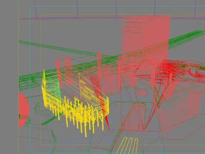 Architecture futuristic building 3D model