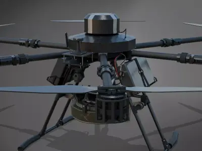 Hexacopter Vampire  Low-poly 3D model