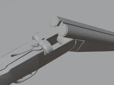 Double Barrel Shotgun Low poly Gun gameprop Low-poly 3D model