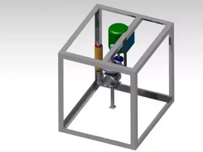 penetrometer metal box with bottle inside Free 3D model