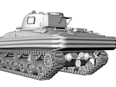 TANK SHERMANN DD  3D model