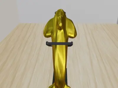 Gold dolphin 3D model