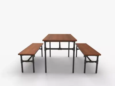 Julian Bowen Carnegie Dining Table 3D model