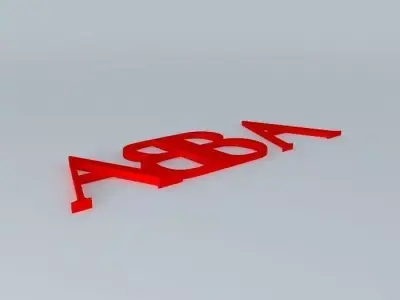 ABBA Logo Free 3D model